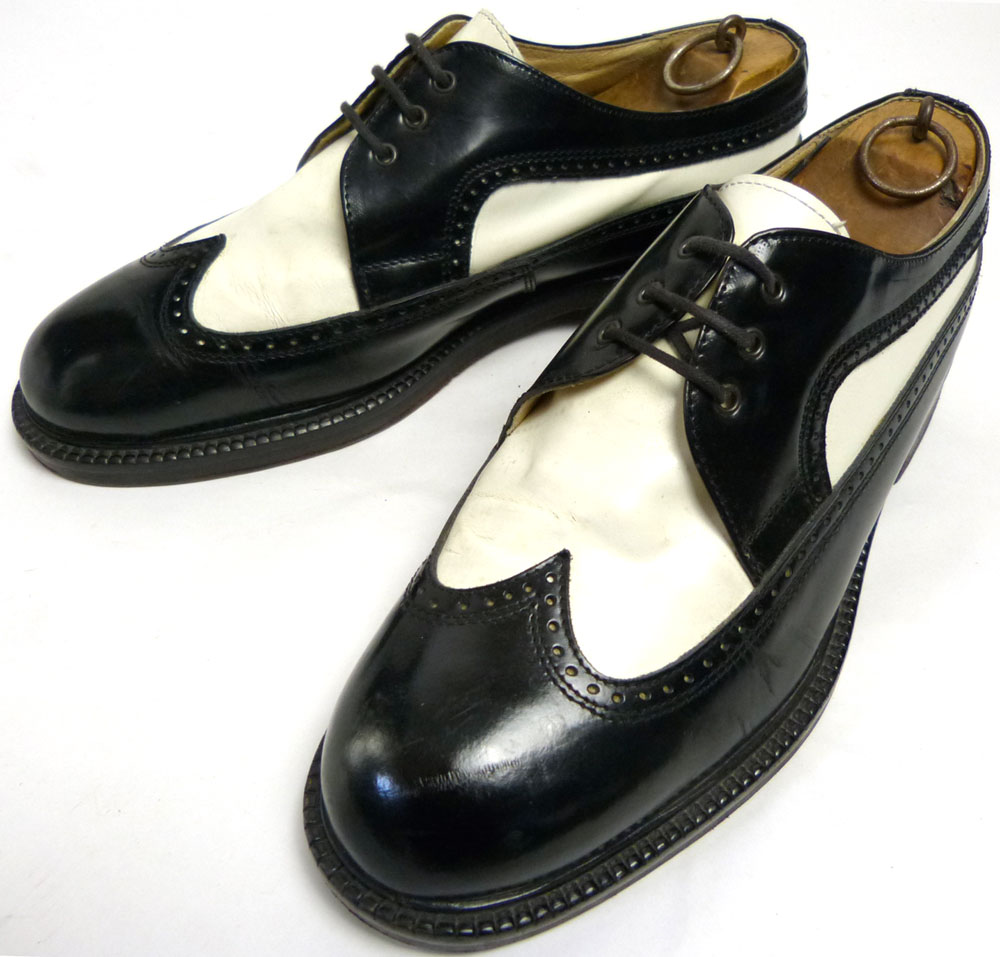 レオナルド ビンテージメンズ ドレスシューズ イタリア製 BRAVO Browns 2トーンレザーシューズ 44(28-28.5cm相当