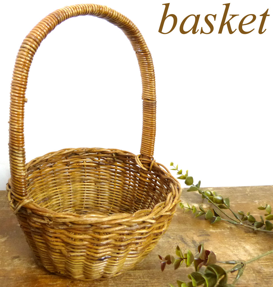 あけび 持ち手つきかご あけびかご 古道具 【公式通販】