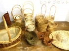 古道具 竹細工 竹ざる（竹籠・籐・柳）レトロ ミニかご  花入れ 18個セット /小物入れ/ インテリア雑貨 卸大量【中古】|置物・トイ|インテリア