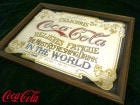【希少】コカコーラ CocaCola 壁掛けパブミラー ビンテージ / ウッドフレーム【中古】【送料無料】