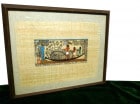 古代エジプト 文明 パピルス 絵画(額入り)【中古】