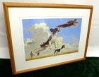木製フレーム USA製 “Up too Early” ビンテージ リトグラフ LITHO PRINT Kuhn【中古】