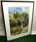 カミーユ・ピサロ Camille Pissarro ボントワーズの庭園 ポスター入り 額装【中古】
