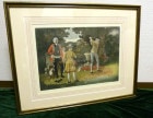 ヴィンテージ GOLF エッチング/銅版画　額装【中古】