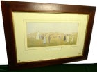 Ladies Golfer at Weekend Ho 1880 by F. P. Hopkins /FPホプキンス 木製　額装 ビンテージ　印刷物【中古】