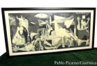 ゲルニカ (パブロ・ピカソ) 印刷物 立体プリント ポスター  額装(835×420mm)【中古】【送料無料】