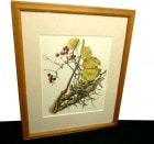 小磯良平 / さるとりいばら 　オフセット工芸画/木製額装【中古】　|置物・トイ|インテリア