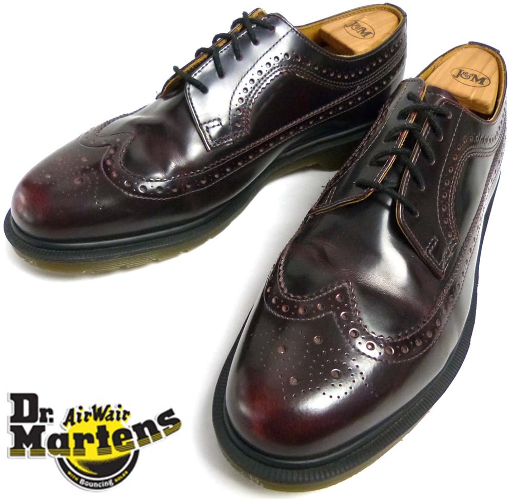 ドクターマーチン Dr.Martens 5ホール ウイングチップシューズ  UK10(28.5cm相当)(メンズ)【中古】【送料無料】-アンティーク雑貨・中古革靴の通販サイトのAwesome