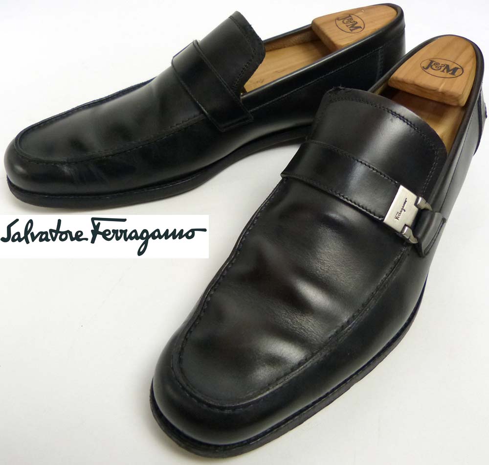 イタリア製 フェラガモ Salvatore Ferragamo ローファー 8 3E(26-26.5 