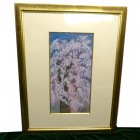 石塚健　油彩額縁　桜  直筆サイン入り/６M(M6号用）【中古】