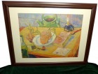 フィンセント ファン ゴッホ Vincent Van Gogh　 「タマネギの皿のある静物」ポスター　額装　/小全紙判【中古】