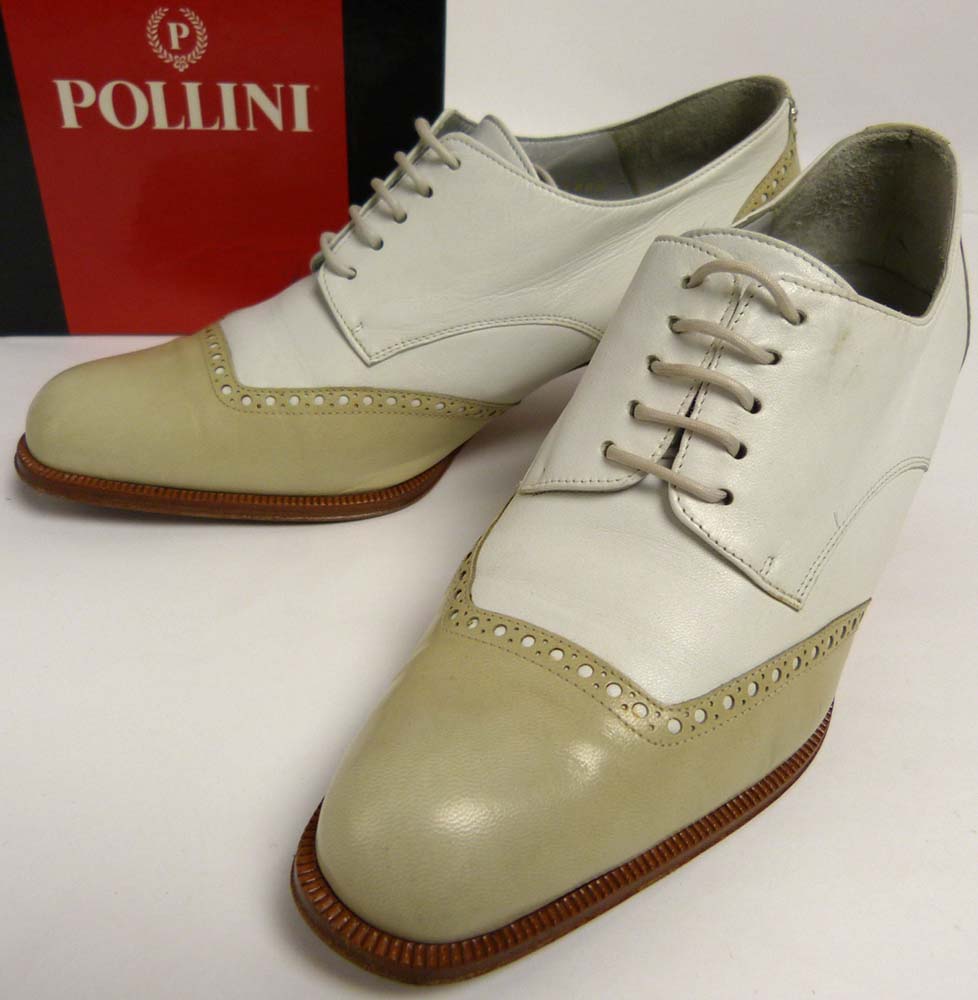 イタリア製 ポリー二 POLLINI 2トーン レザーシューズ 36(23cm相当 