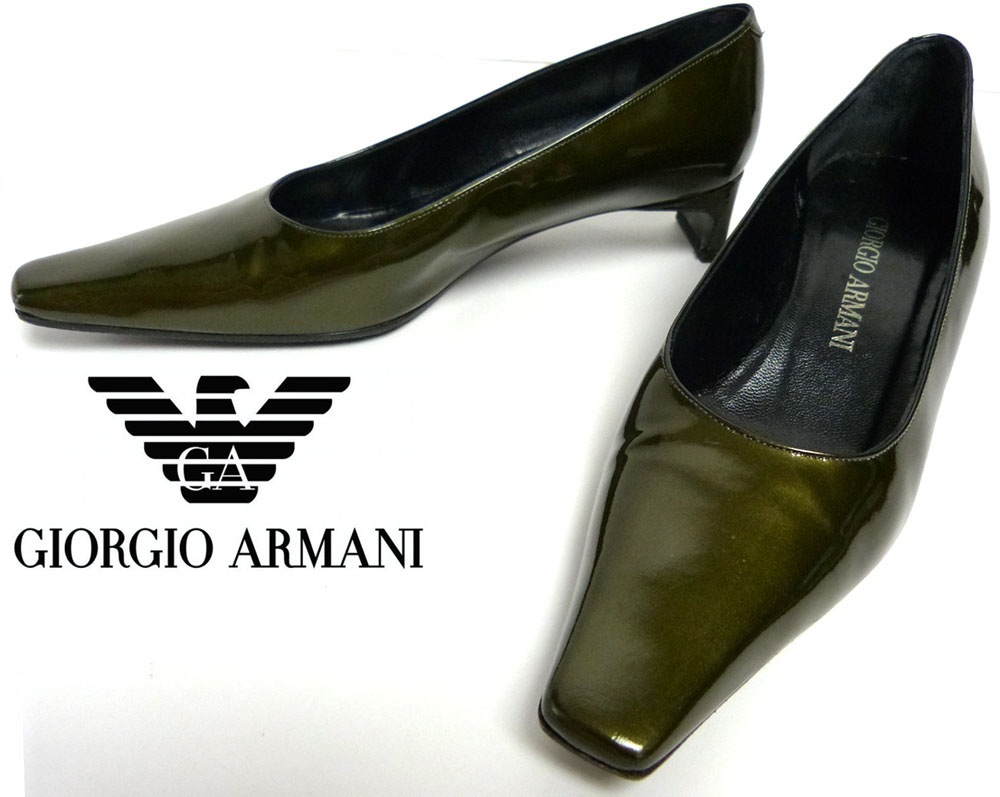 GIORGIO ARMANI ジョルジオ アルマーニ エナメルパンプス / ヒール 35 