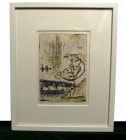 SATO 05 「a fragment-the waterside-」 /リトグラフ  直筆サイン入り　(版画)SM【中古】