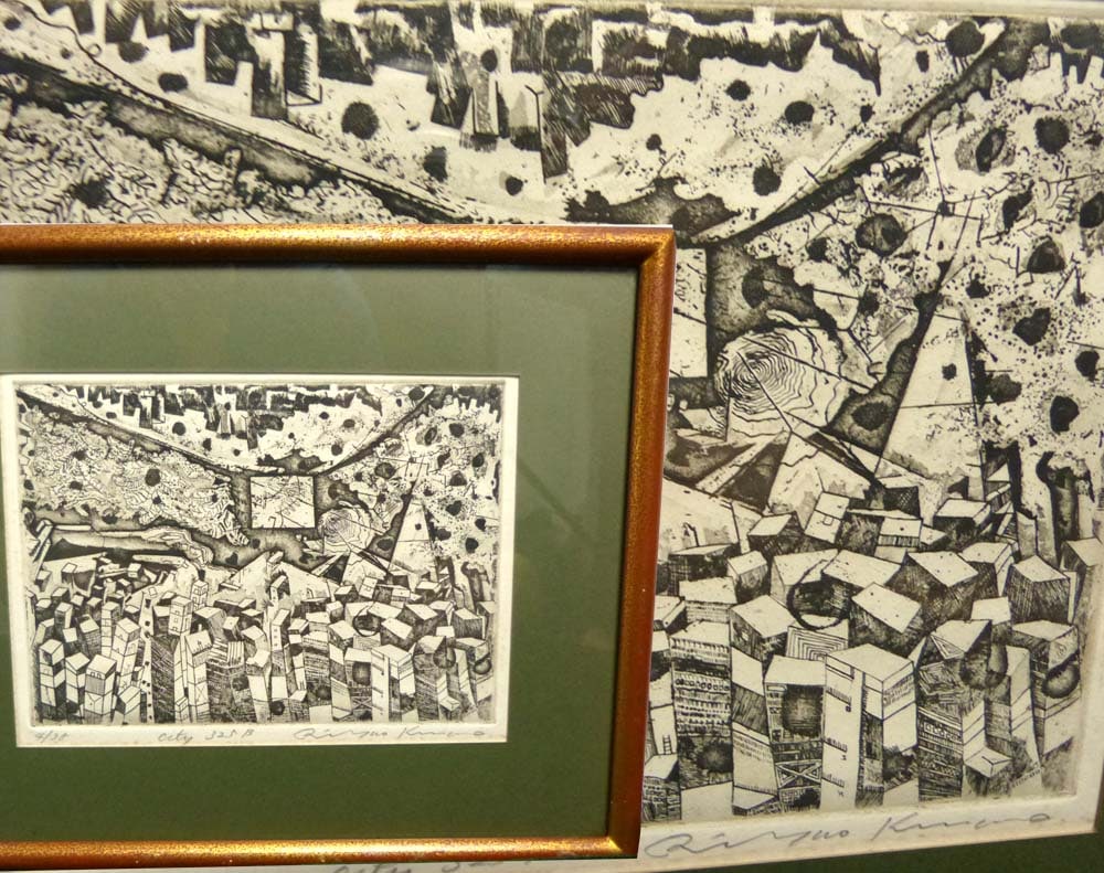木村 利三郎「City 325B」/ 銅版画 / エッチング 額装 エディション