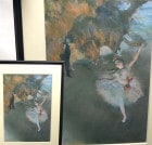 エドガー・ドガ 「エトワール」キャンバスプリント/ 複製画(版内サインあり)【中古】