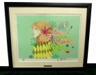 大塚健二 「少女」版画/リトグラフ/手彩色（エディション・サインあり）【中古】