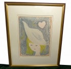 川津祐介　版画/ リトグラフ(手彩色)（エディション・サインあり）【中古】