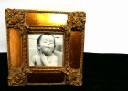 レトロ ヴィンテージ オールド シャビーな金縁装飾フォトフレーム【中古】