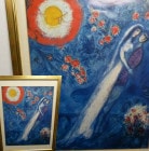 マルク・シャガール Marc Chagall 「枝」 オフセット印刷 / ヴィンテージポスター　版上刷サイン入り【中古】