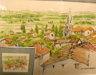 KOTOE　水彩画　街並み 作者不明【中古】