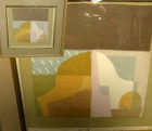 1983年作 Kyo.U　「午後」版画/ リトグラフ　人 作者不明(八切判)(エディション・サインあり)【中古】