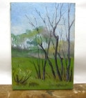 佐々木倦子 / 風景 /油彩画　F4/4号サイズ(油絵）【中古】　