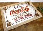 【希少】ビンテージCoca-Cola /コカ・コーラ 壁掛けパブミラー / 鏡【店舗什器】【中古】