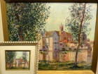 アルフレッド・シスレー　SISLEY　キャンバスプリント/複製画　【中古】