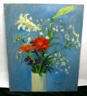 Kyoshii / 花　油彩画 F8/8号(油絵)【中古】