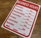 サインプレート / 看板 「BUSINESS HOURS」インテリア/アメリカン雑貨【中古】