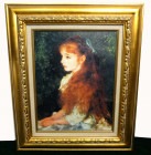 ルノワール / イレーヌ・カーン・ダンヴェール嬢 / 立体複製名画 レプリカ /額装(インテリア用品)(オブジェ)【中古】