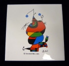ジョアン・ミロ 陶板画 「ムヘルCバハロ」 スペイン製/ タイルプリント/コースター【中古】