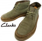 クラークス Clarks キャンバス×レザーチャッカブーツ　US8M(26cm相当)(メンズ)【中古】