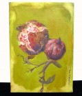 1999年 三谷りょうこ作　ざくろ　/ 静物画 / 果物 / 油彩画 SM キャンバス画【中古】