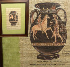 古代ギリシャ画 / パピルス画　額装【中古】
