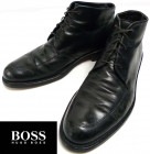 イタリア製 ヒューゴボス / HUGO BOSS Uチップ　レザーブーツ  8 (26.5cm相当)(メンズ)【中古】|ブーツ