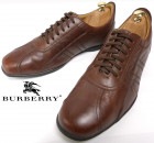 バーバリー / BURBERRY BU1390 牛革 ホースロゴ型押し レザースニーカー 27(27cm相当)(メンズ)【中古】