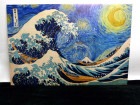 ゴッホ ×葛飾北斎 富嶽三十六景 神奈川沖浪裏　キャンバスプリント/ ジークレー印刷 / プリント　M12サイズ【中古】