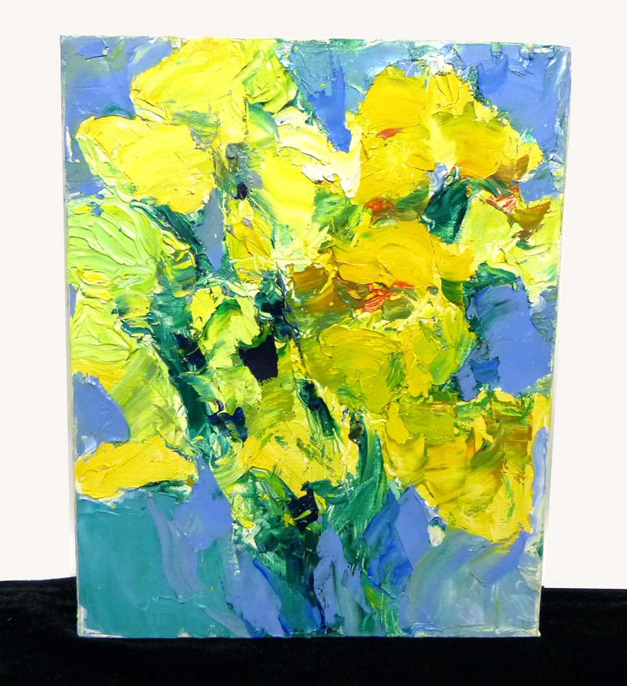 美術品 絵画 油彩 『黄緑色のマフラー』