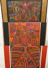 モラ布 / クナ族 / 民族衣装 / パマナ / 民芸品 / 古布/額装(3枚セット)【中古】