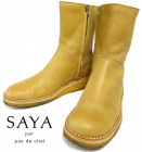 SAYA / サヤ レザー  サイドジップ ブーツ 24(24cm相当)(レディース)【中古】