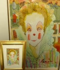 HIRO 石井 水彩画 / 共箱・共布・ サイン入 【中古】