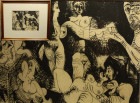 パブロ・ピカソ / picasso 希少画集画 額装 リトグラフ/  版画【中古】