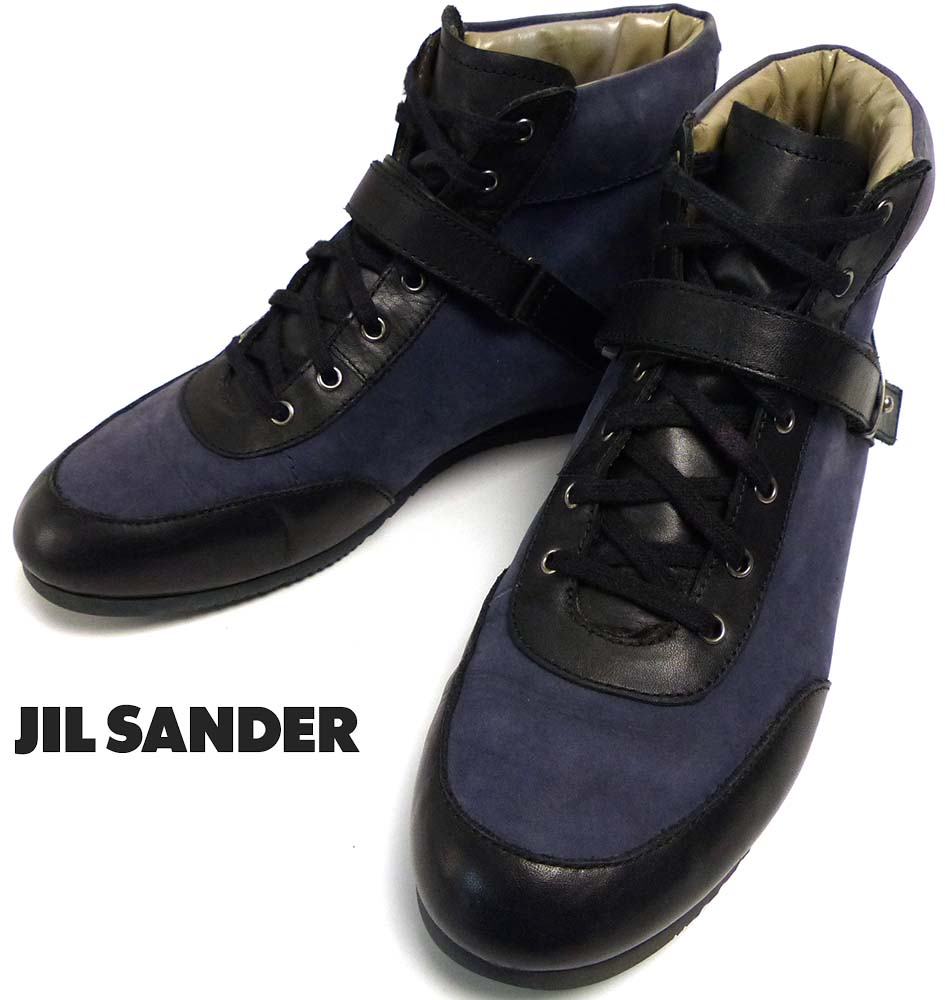 JIL SANDER / ジルサンダー コンビレザー ハイカットスニーカー .5