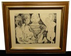 パブロ・ピカソ / picasso 希少画集画 額装 リトグラフ/ 版画【中古】