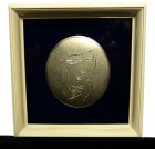 池田満寿夫 プレート 彫金レリーフ / 額装 / 非売品 / フェルデン軟膏【中古】