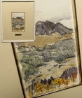 宇佐川 良 作  水彩画 紺綬褒章記念【中古】