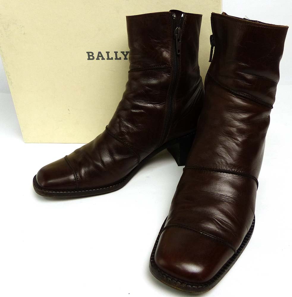 Bally Nedea / バリー サイドジップ ブーツ 36  1/2(23cm相当)(レディース)【中古】-アンティーク雑貨・中古革靴の通販サイトのAwesome