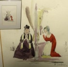 Colombo作 「Lo Scricciollo」 水彩画(サインあり)【中古】